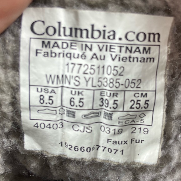 Columbia Powder Summit Wool Women Gray Waterproof Boots - Picture 8 of 8